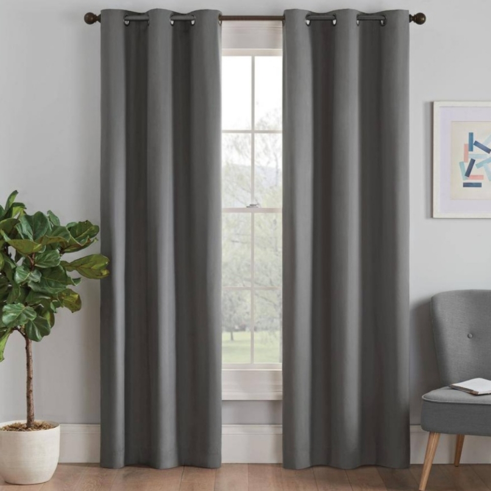 Eclipse Blackout Curtains (set of 2) in Smoke Grey